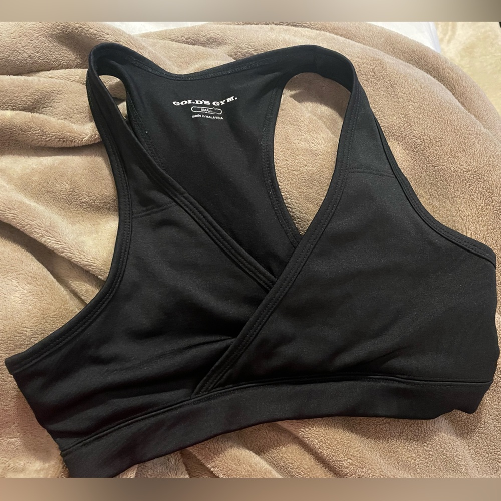 Golds gym black small sports bra